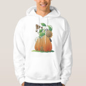 カボチャの花とミツバチ パーカ (正面)