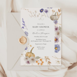 カボチャの花の赤ちゃんシャワー 招待状