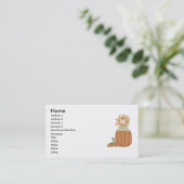 カボチャの花キッド 名刺 (スタンド正面)