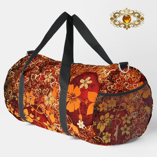 カボチャの花 ダッフルバッグ