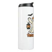 カボチャの衣装を着た可愛いハロウィンクラシック猫T-Sh タンブラー (回転左)