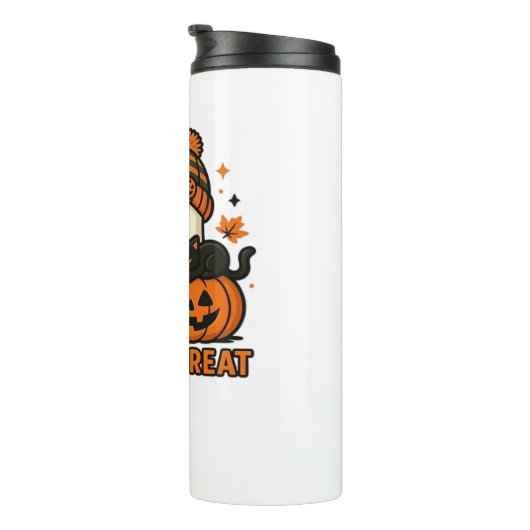 カボチャの衣装を着た可愛いハロウィンクラシック猫T-Sh タンブラー (回転右)