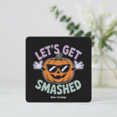 カボチャの衣装ハロウィンおもしろいを潰そう 招待状 (スタンド正面)