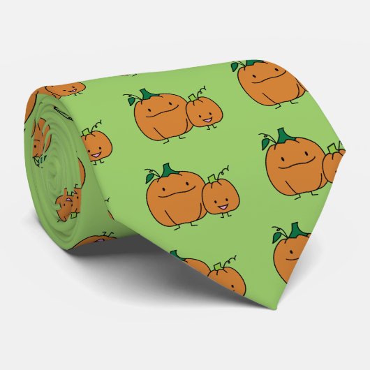 カボチャの親子感謝祭ハロウィーン ネクタイ (ロール)