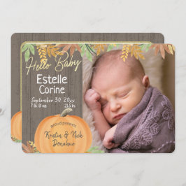 カボチャの誕生のお知らせとありがとう 招待状