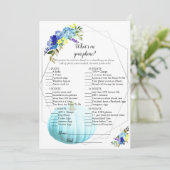 カボチャの赤ちゃんシャワーあなたの携帯ゲーム |青 招待状 (スタンド正面)