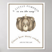 カボチャの赤ちゃんシャワーお菓子の数を推測 ポスター (正面)