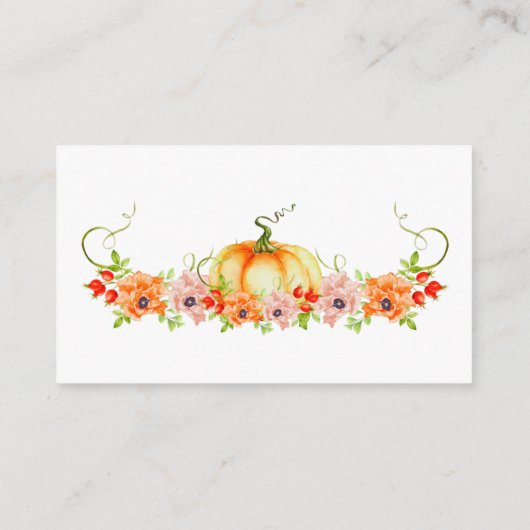 カボチャの赤ちゃんシャワーどのようにママの腹が大きい エンクロージャーカード (裏面)