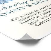 カボチャの赤ちゃんシャワーどのように大きいママの腹のサイン ポスター (角)