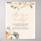 カボチャの赤ちゃんシャワーどのように彼女の腹のサインは大きい ポスター (正面)