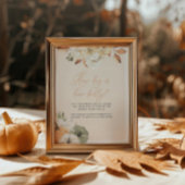 カボチャの赤ちゃんシャワーどのように彼女の腹のサインは大きい ポスター