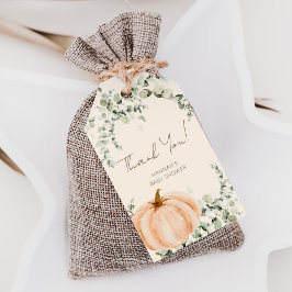 カボチャの赤ちゃんシャワーのお願い ギフトタグ