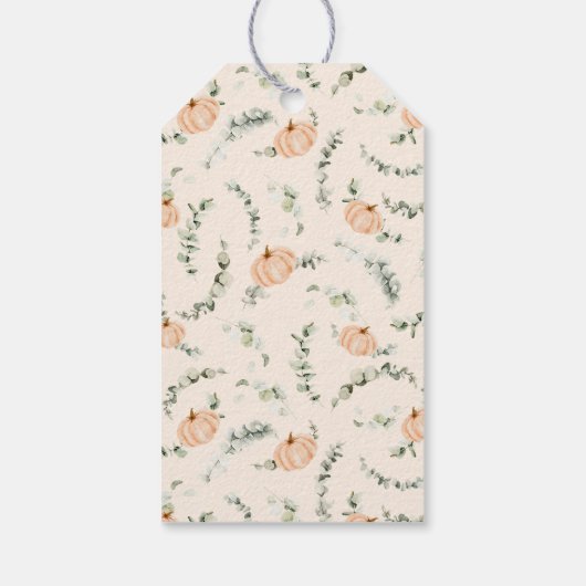 カボチャの赤ちゃんシャワーのお願い ギフトタグ (裏面)