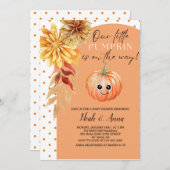 カボチャの赤ちゃんシャワーの招待状 招待状 (正面/裏面)