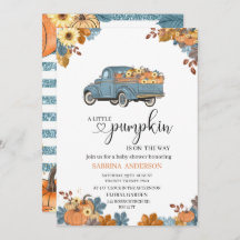 カボチャの赤ちゃんシャワーの招待