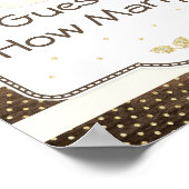 カボチャの赤ちゃんシャワーは、木材のゲームの数を推測 ポスター (角)