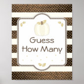 カボチャの赤ちゃんシャワーは、木材のゲームの数を推測 ポスター (正面)