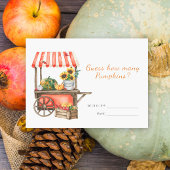 カボチャの赤ちゃんシャワーカボチャのゲームの数を推測 エンクロージャーカード