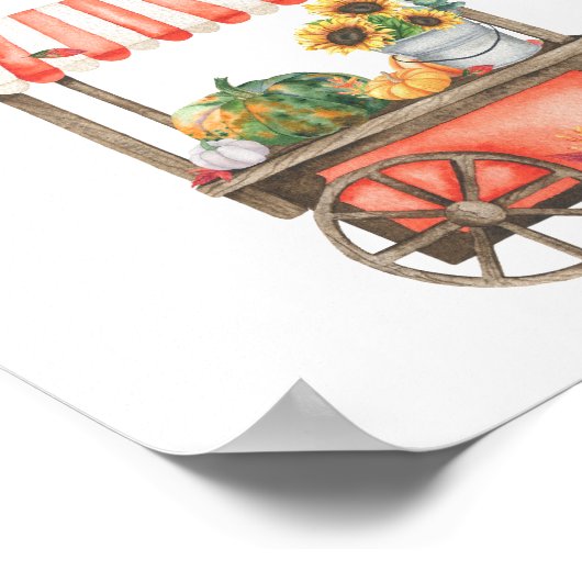 カボチャの赤ちゃんシャワーカボチャの数を推測 ポスター (角)