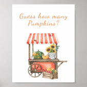 カボチャの赤ちゃんシャワーカボチャの数を推測 ポスター (正面)