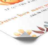 カボチャの赤ちゃんシャワーカボチャの数を推測 ポスター (角)