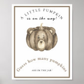 カボチャの赤ちゃんシャワーカボチャの数を推測 ポスター (正面)