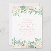 カボチャの赤ちゃんシャワーガール 招待状 (裏面)