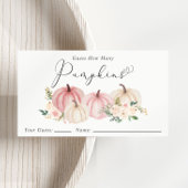 カボチャの赤ちゃんシャワーゲームの数を推測 エンクロージャーカード