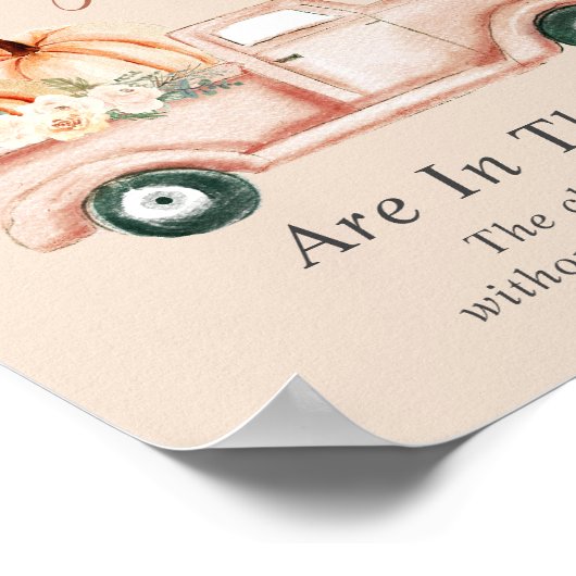 カボチャの赤ちゃんシャワーゲームの数を推測 ポスター (角)