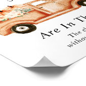 カボチャの赤ちゃんシャワーゲームの数を推測 ポスター (角)