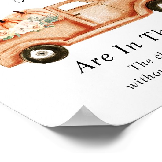 カボチャの赤ちゃんシャワーゲームの数を推測 ポスター (角)