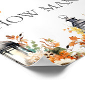 カボチャの赤ちゃんシャワーゲームの数を推測 ポスター (角)