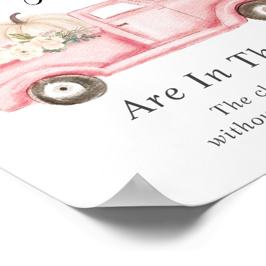 カボチャの赤ちゃんシャワーゲームの数を推測 ポスター (角)