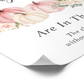 カボチャの赤ちゃんシャワーゲームの数を推測 ポスター (角)