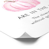 カボチャの赤ちゃんシャワーゲームの数を推測 ポスター (角)