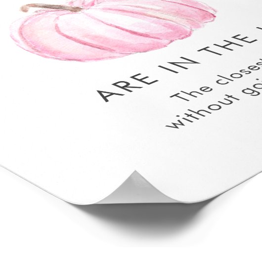 カボチャの赤ちゃんシャワーゲームの数を推測 ポスター (角)