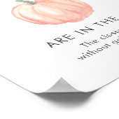 カボチャの赤ちゃんシャワーゲームの数を推測 ポスター (角)