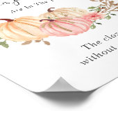 カボチャの赤ちゃんシャワーゲームの数を推測 ポスター (角)