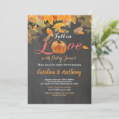 カボチャの赤ちゃんシャワーシャルボード秋の恋 招待状 (スタンド正面)