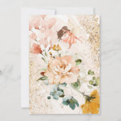 カボチャの赤ちゃんシャワー小さなカボチャが途中にある 招待状 (裏面)