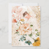 カボチャの赤ちゃんシャワー小さなカボチャが途中にある 招待状 (裏面)