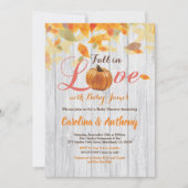 カボチャの赤ちゃんシャワー招待田舎木 招待状 (正面)