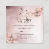 カボチャの赤ちゃんシャワー推測キャンディーのJarゲームEnc エンクロージャーカード (正面)