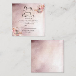 カボチャの赤ちゃんシャワー推測キャンディーのJarゲームEnc エンクロージャーカード