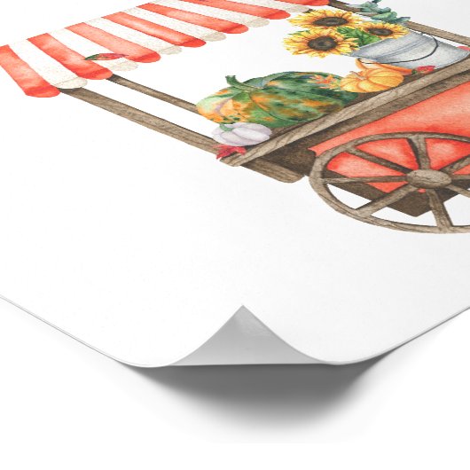 カボチャの赤ちゃんシャワー瓶の中にキャンディーの数を推測 ポスター (角)