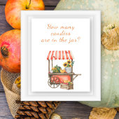 カボチャの赤ちゃんシャワー瓶の中にキャンディーの数を推測 ポスター