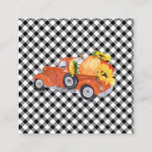 カボチャの赤ちゃんシャワー瓶ゲームでキャンディーを推測 エンクロージャーカード (裏面)