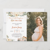 カボチャの赤ちゃんシャワー甘い小さなカボチャ 招待状 (正面)