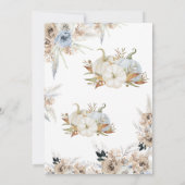 カボチャの赤ちゃんシャワー私たちの小さなカボチャ 招待状 (裏面)