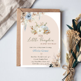 カボチャの赤ちゃんシャワー私たちの小さなカボチャ 招待状